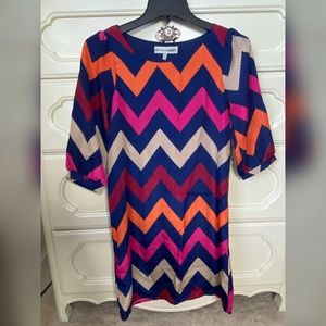 Chevron shift dress